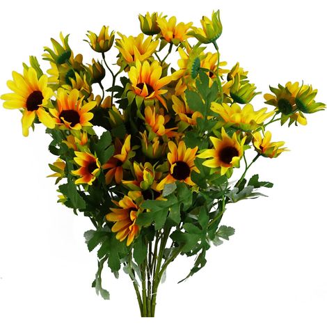 Pack of 6 x 70cm Artificial Yellow Daisy Flower Spray (1/5)