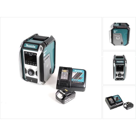 Makita DMR115 10,8-18V Li-Ion Baustellenradio + 1 x Ladegerät DC18RC + 1 x BL1850B (1/5)