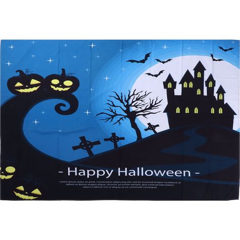 Halloween-Wanddeko aus Polyester, DIY-Partydecke, 230 x 180 cm (1/5)
