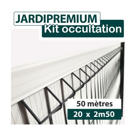 Kit Occultation Aluminium Gris Clair 50M - JARDIPREMIUM - 1,03m (1/4)