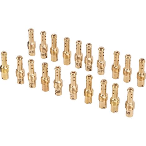 Jeu de 20 gicleurs de ralenti pour carburateur MIKUNI VM TM TMX, métal, tailles 12,5 à 60 (1/5)