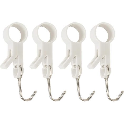 Quatre crochets rotatifs en plastique, position réglable, étagère de rangement pour la cuisine, accessoire de rangement pour la salle de bain, porte-serviettes avec boucle, plusieurs couleurs. (1/5)