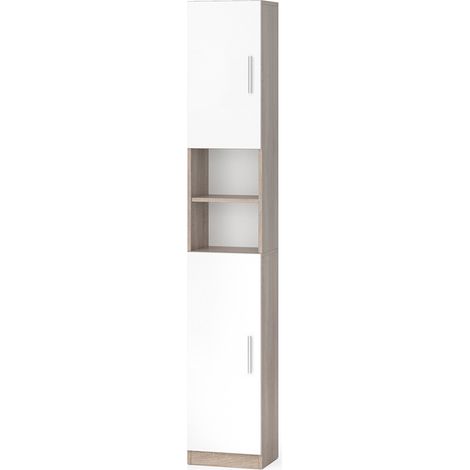 Meuble de rangement de salle de bain Luis, Sonoma, 32 x 190 cm, Vicco