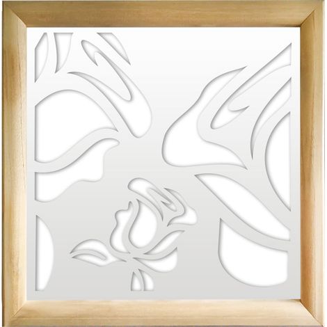 ADENIUM - Moduli Decorativi in Legno e PVC - Colore: bianco - Misura: 48x48 cm (1/4)