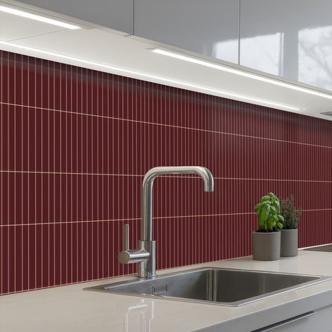 SCHIENALI CUCINA Linee - Motivo - Bordeaux 500x80 cm
