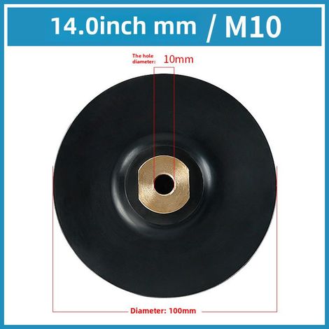 Testa di macinazione e tubo flessibile di gomma, giunto flessibile, smerigliatrice angolare, piastra adesiva per sander finitrici, ventosa, auto-adesivo (diametro di 4 pollici, 10 cm, apertura M10) (1/5)