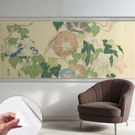 Carta da parati autoadesiva - fotomurale - decorazione parete - stile elegante - decorazione casa - Eleganza floreale 250x104 cm (1/5)