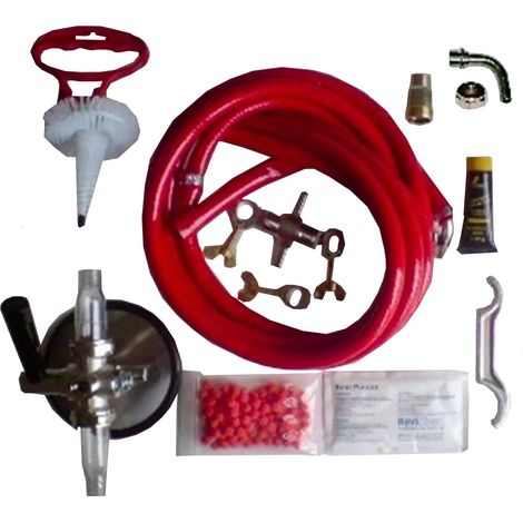 Bierleitungsreinigungsgerät, Reinigungsset für Zapfanlage und Keg - Groß - 1leitig - 10mm (1/2)