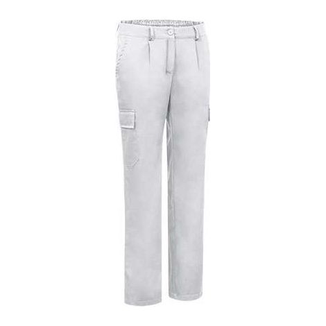 Pantalón mujer largo multibolsillos VALENTO Advance XS Blanco