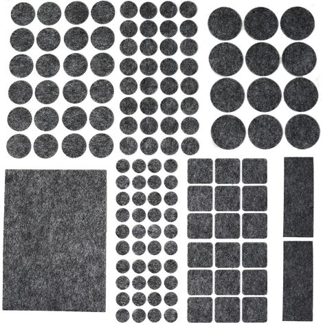 Dapetz ® Black Felt Furniture Pads Floor Protectors for Chairs & Tables with Many Big Sizes Multi-Surface Cushioning No Residue Adhesive Protect Any Type of Hardwood & Laminate Flooring (Pack of 106) (1/5)