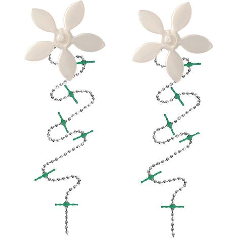 Attrape-cheveux jetable en forme de fleur blanche pour siphon de douche (lot de 2) - Élimination des cheveux sans contact pour les siphons de douche plats - Vu dans l'émission Shark Tank (1/5)
