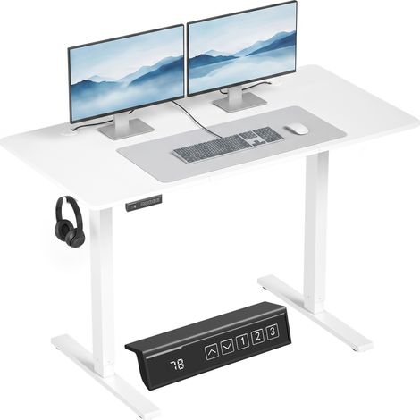 HOMCOM Standing Desk Memory Control Adjustable White (1/5)
