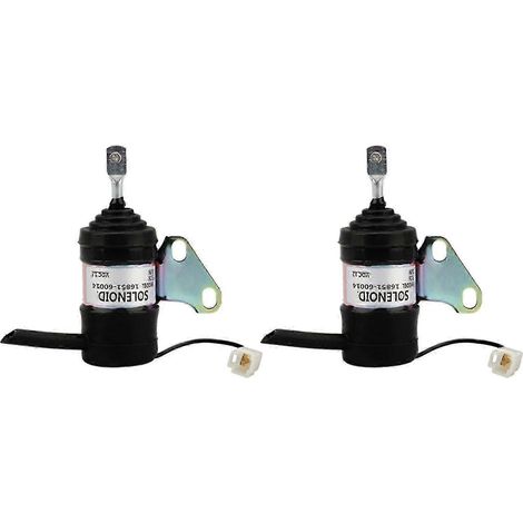 Électrovanne de coupure de carburant/vanne d'arrêt d'alimentation compatible avec tondeuses à gazon, tracteurs, excavatrices, RTV, RTV900 16851-60014 052600-453 f26 (1/5)