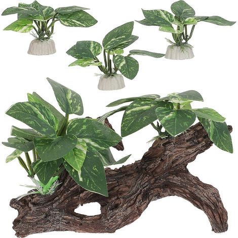 4pcs Aquarium Driftwood Decorations - Natural-Looking Fish Tank Driftwood Cave Hideout Ornaments - for Betta Shrimp and Freshwater Fish Tank Aquascapi (1/5)