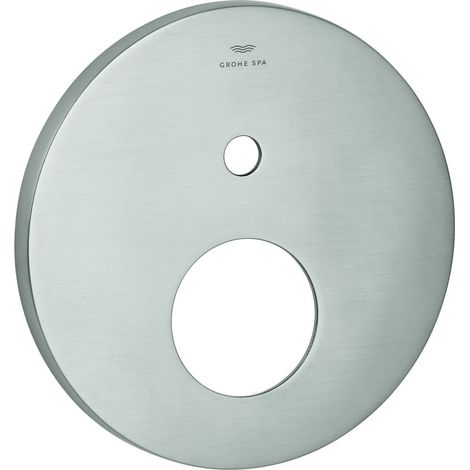 Grohe Rosette rund für Einhandmischer-Fertigmontageset mit 2-Wege-Umstellung, 6 Grad ausrichtbar, Supersteel, 48616DC0 (1/2)