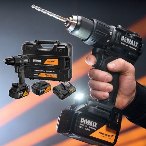 Dewalt 18v DCD86MP2T McLaren F1 XR Brushless Hammer Drill - 2 x 5.0Ah Li-ion (1/5)