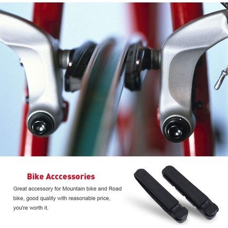 2 Pièces Patins de Frein pour Vélo - Blocs de Remplacement Compatibles Roues et Freins (1/5)