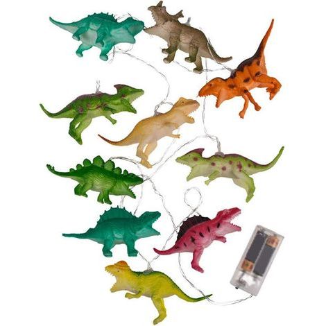 10 LED-Lichterketten mit Dinosaurier-Motiven für Kinder, Weihnachtslichterkette fürs Kinderzimmer, Kinderzimmerbeleuchtung, Geburtstagsgeschenk, Dekoration für Cartoon-Partys, stimmungsvolle Atmosphär (1/4)