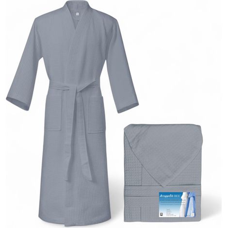ACCAPPATOIO Nido Ape BEE© in Puro cotone con Cappuccio da Adulto GRIGIO L