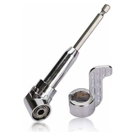 Renvoi d\'Angle Visseuse Coudée à Angle Droit 105 Degrés Tige Hexagonale 1/4" pour Perceuse (1/5)