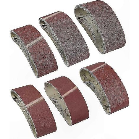 Schleifbänder aus Aluminiumgewebe, 610 x 100 mm, 30er-Packung, Körnung 40–240, für verschiedene Anwendungen (1/5)