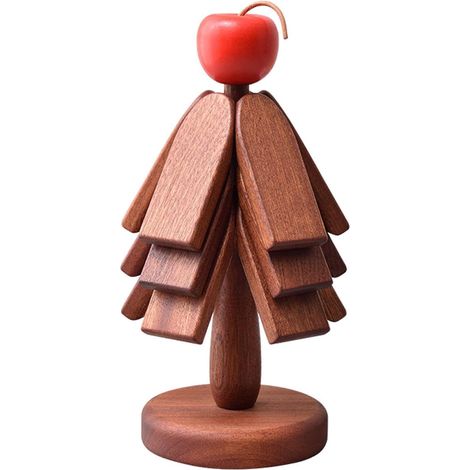 Holz Untersetzer Baum Set Hitzebeständig Faltbar Tischdeko – perfekt für Kaminsims, Regal und Eingang (1/5)
