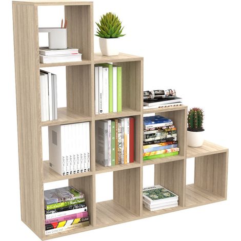 Estantería en forma de escalera - Roble (1/4)