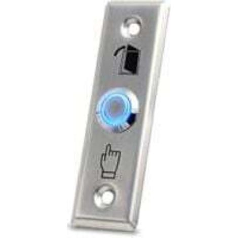 Bardusch-Bouton de sortie de porte en acier inoxydable avec éclairage LED pour système de verrouillage d'accès à domicile (30 x 90 mm) (1/4)
