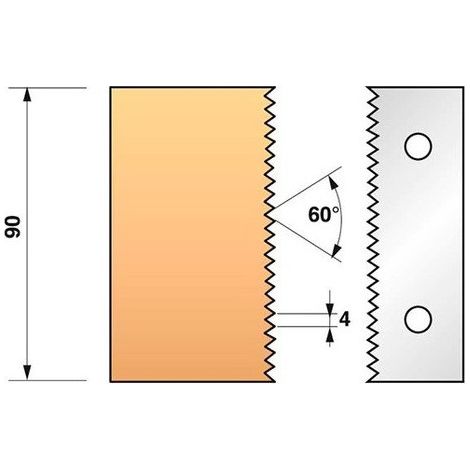 Leman - Jeu de 2 fers profilés N°134 pour porte-outils Ht.90 mm (1/2)