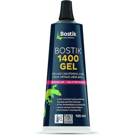 Pegamento de contacto BOSTIK 1400 gel - tubo de 125 g - 30504070
