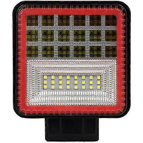 Barre lumineuse LED Nlpearl pour travail tout-terrain 4x4, compatible Jeep, camion, tracteur, bateau, SUV, quad, antibrouillard, 12 V/24 V, 1 pièce, 126 W, rouge (1/5)