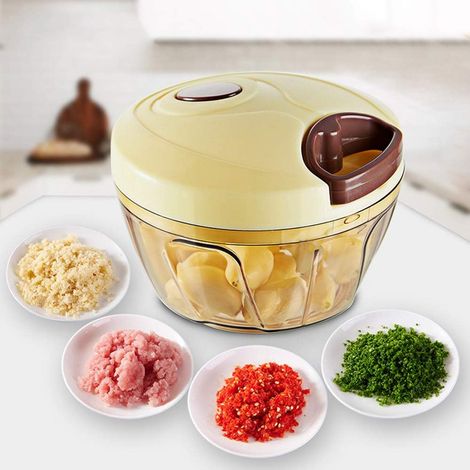 MINKUROW Cortador De Cebolla Con Cable, Picador De Cebolla, Picador De Cebolla Manual, Picador Múltiple, Mini Cortador De Verduras, Picador De Frutas Para Verduras, Ensalada De Frutas, Picador De Cebo (1/5)