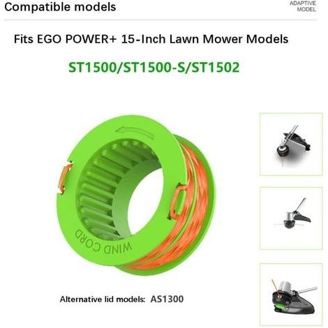 Schneidfaden-Set für Rasenmäher Ego Power Plus AS1300, Ersatzspulen ST1500 ST1500-S, 8-teilig (1/3)