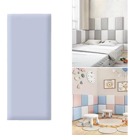 Lot de 6 autocollants 3D anti-collision, autocollants muraux souples pour dossier anti-collision, 20 x 60 cm (1/5)