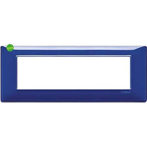 Placca 7 moduli Vimar plana reflex zaffiro (1/3)