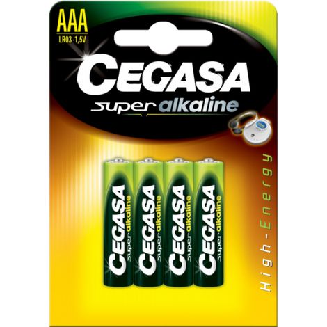 4 piles LR03 / LR3 AAA CEGASA SUPER ALCALINE (1/2)