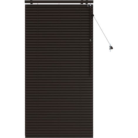 vidaXL Tenda Veneziana Marrone Scuro 70 x 160 cm 35 mm