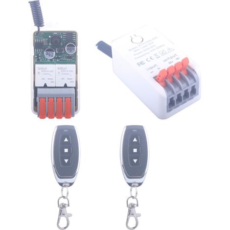 5V-30V 12V Commutateur de commande à distance avant/arrière pour moteur,mini-commutateurs relais sans fil récepteur, contrôleur d'actionneur linéaire pour à mouvement (Blanc) (1/5)