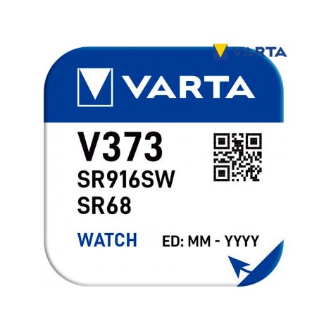 Micro pila de botón Varta silver sr68 - v373 1.55v blíster 1 unid ø9.5x1.65mm