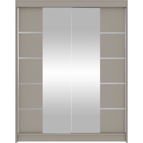 Armario Closico Vastor V, Cachemira, 200x150x58cm, Puertas de armario: Correderas, Número de estantes: 5 (1/4)
