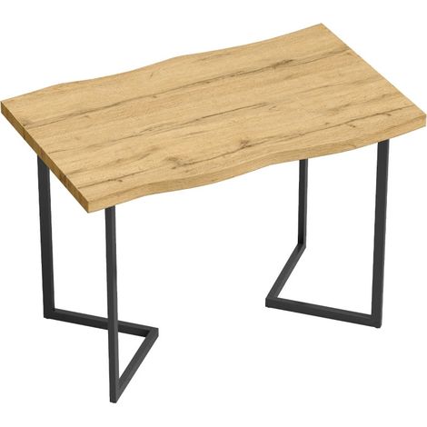 Table de salle à manger Selisvik moderne 2 personnes chêne noir (1/5)