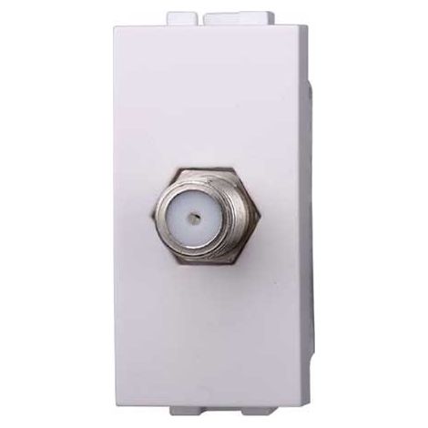 TV & SAT-Durchgangsdose Typ-F kompatible Bticino Livinglight Weiß Farbe