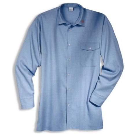 Uvex Protection Fire Herren-Arbeitsshirt - Hellblaue Männer-Hemd - aus Modacryl für Hitze- und Flammbeständigkeit: 43/44 (1/2)