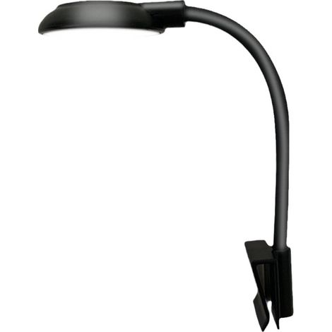 Lampe Aquarium LED - Éclairage Clip USB Pour Bac à Poissons - Tête Pivotante 360° - Puissance 5 W - Longueur 15 cm - Noir/Blanc (1/5)