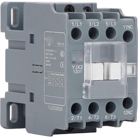 Wechselstrom-Schütz NC 12A Universal-Schienenmontage Silberkontakt Niederspannungs-Motorsteuerung 220V