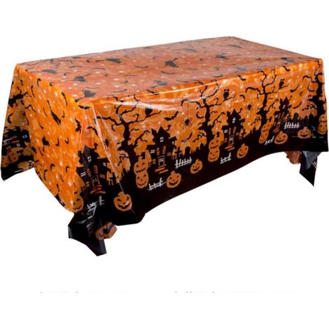 Nappe De Table Jetable - Imperméable - Motif Halloween - 220 x 130 cm - Pour Fête Ou Décoration Intérieure - 1 Pièce (1/5)