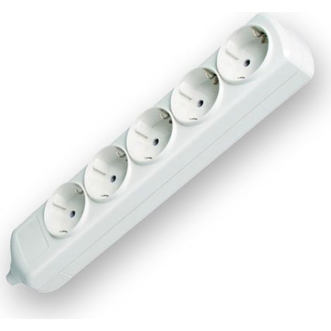 Multiprise 4 Voies avec Interrupteur, 1,5 m, 3G, 1,5 mm², Couleur Noire, idéale pour connecter Plusieurs appareils électriques.