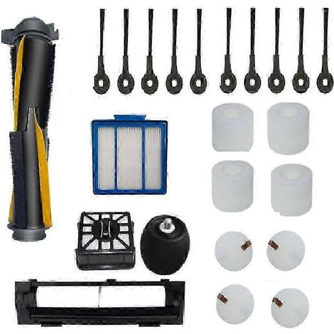 Pour aspirateur robot Iq Rv1001ae Rv101 Brosse latérale principale Filtre HEPA Chiffon de nettoyage Filtre en coton Brosse latérale( ) (1/5)