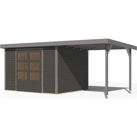 GH Jupiter 5 B terragrau gralu 302x242x211cm m.Anbaudach 2,35