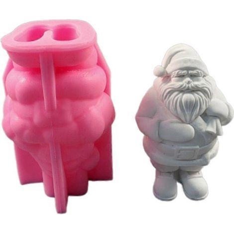Moules en plâtre et silicone en forme de Père Noël, moules en résine époxy